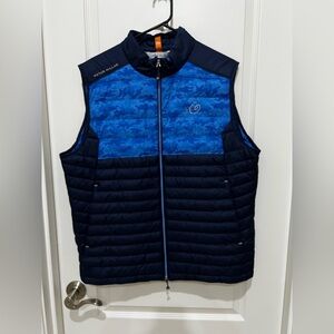 Peter Millar Camo Blue Men's Vest, Large
